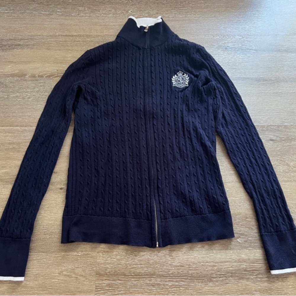 Polo by Ralph Lauren Black Cable Knit Sweater